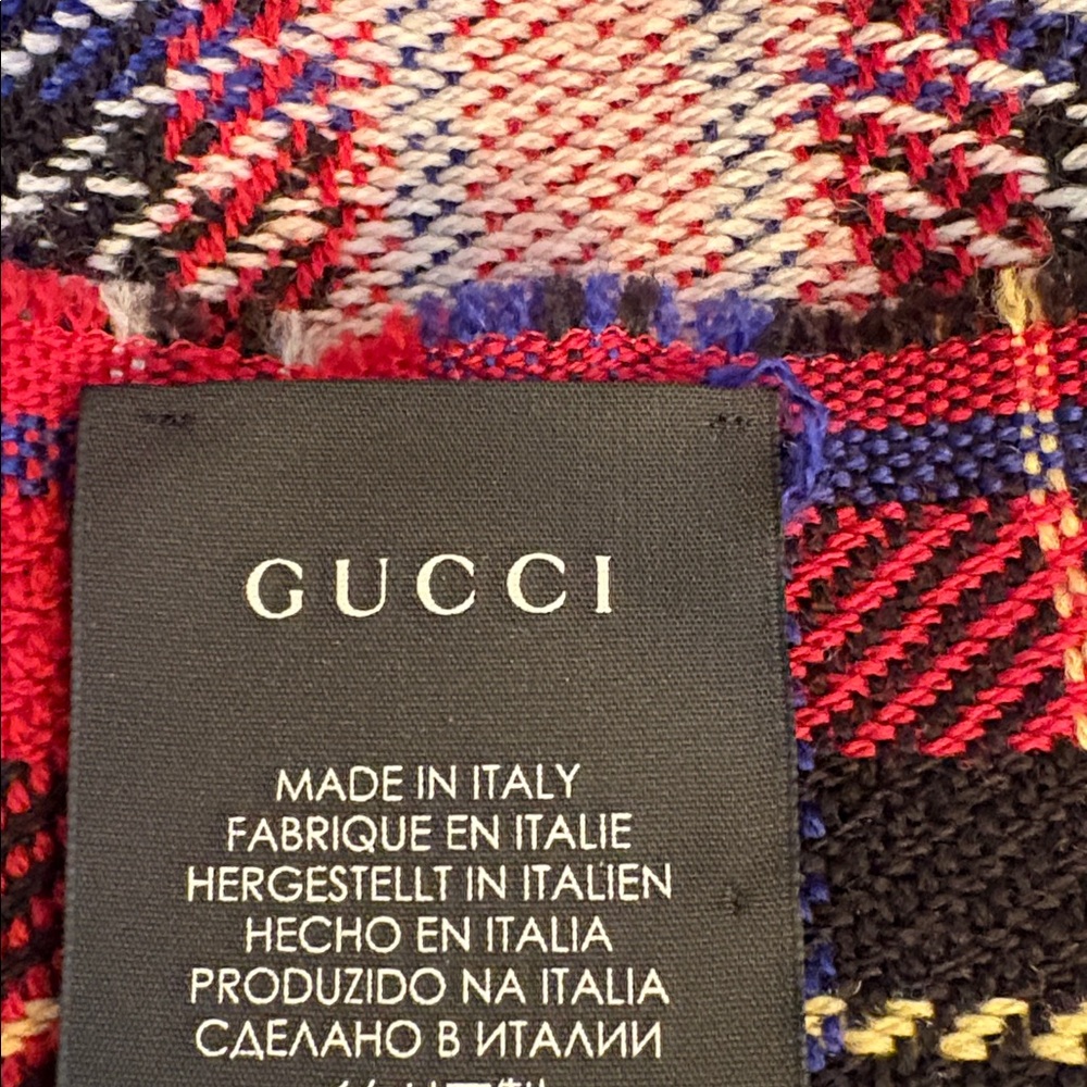 Gucci Authentic Plaid Scarf With Bee Design 
(NWOT) - Picture 5 of 5